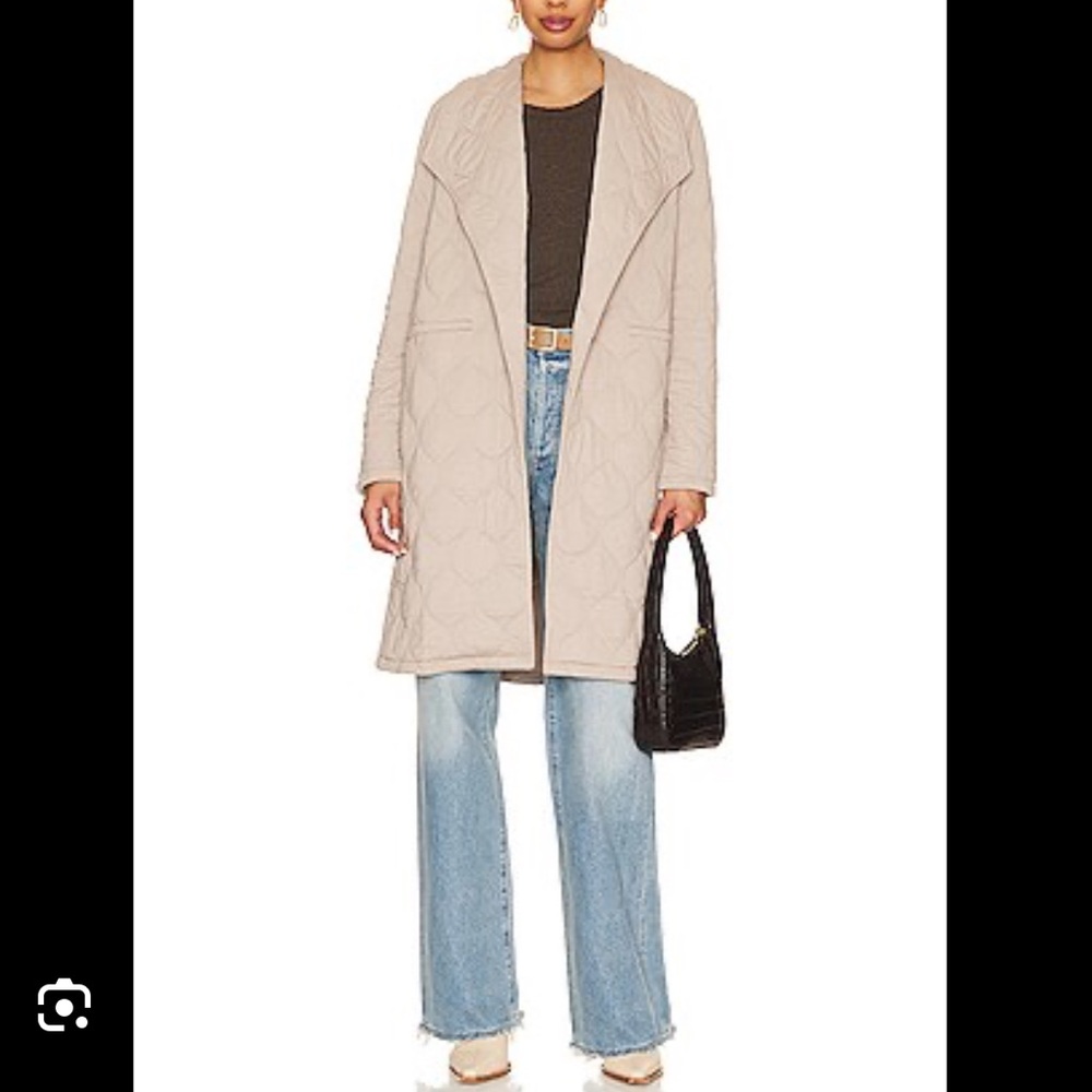 Steve Madden Beige Quilted Trench Coat